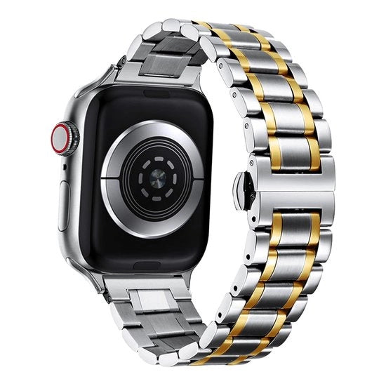 Bracciale per Apple Watch 45 mm 49 mm 44 mm 42 mm, acciaio inossidabile, clip metalliche di riserva, cinturino metallico regolabile, chiusura rapida per Apple Watch SE/Ultra/Serie 9/8/7/6/5/4/3/2/1.