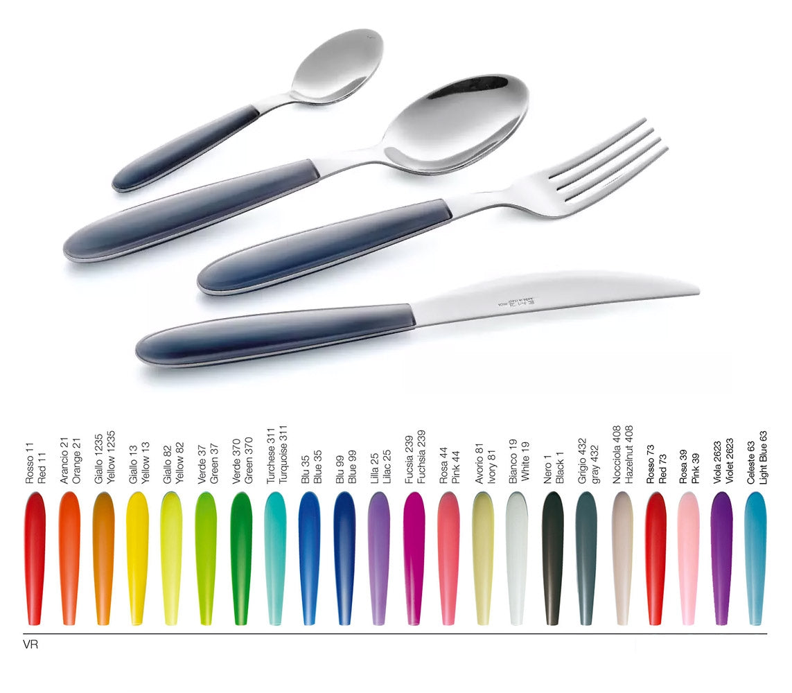 Servizio Set di Posate 24 pezzi in Acciaio Inox Eme Vero Verde 370