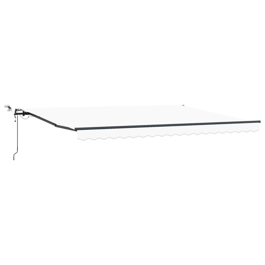 Tenda Retrattile Automatica con LED Bianca 450x350 cm