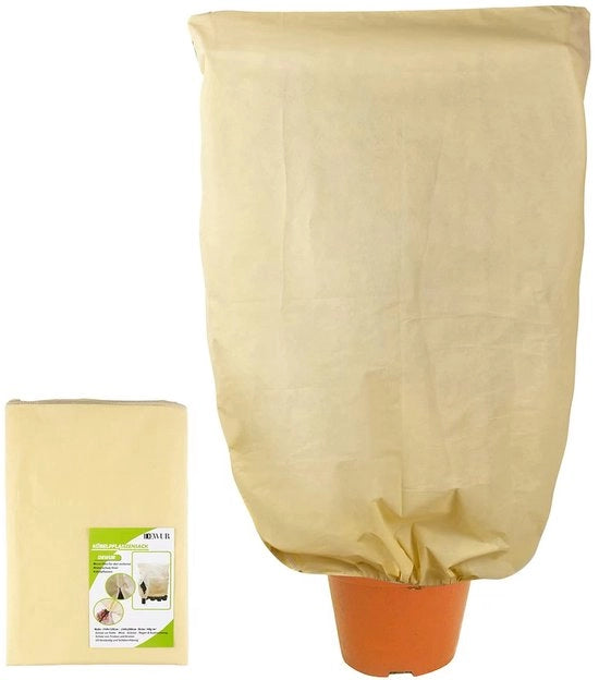 Vlies per protezione invernale per piante, pot, protezione dal gelo, sacco in juta per palme, tomate, agrumi, oleandri, canne di bambù (80 x 100cm)