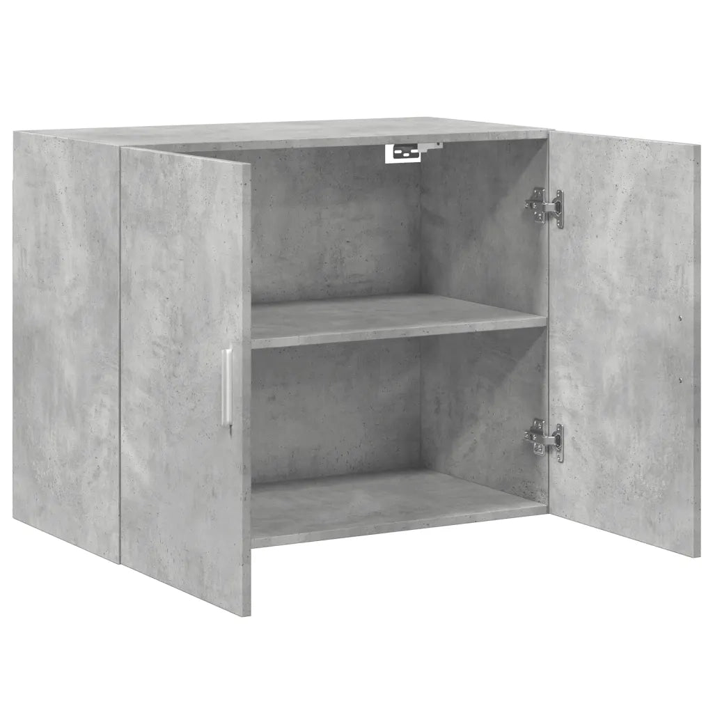 Armadietto a Muro | Mobile a Parete Grigio Cemento 80x42,5x64 cm Legno Multistrato