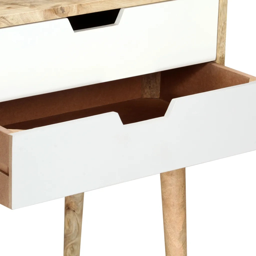 Comodino | Armadio da Notte | Mobiletto da notte 47x35x59 cm in Legno Massello di Mango