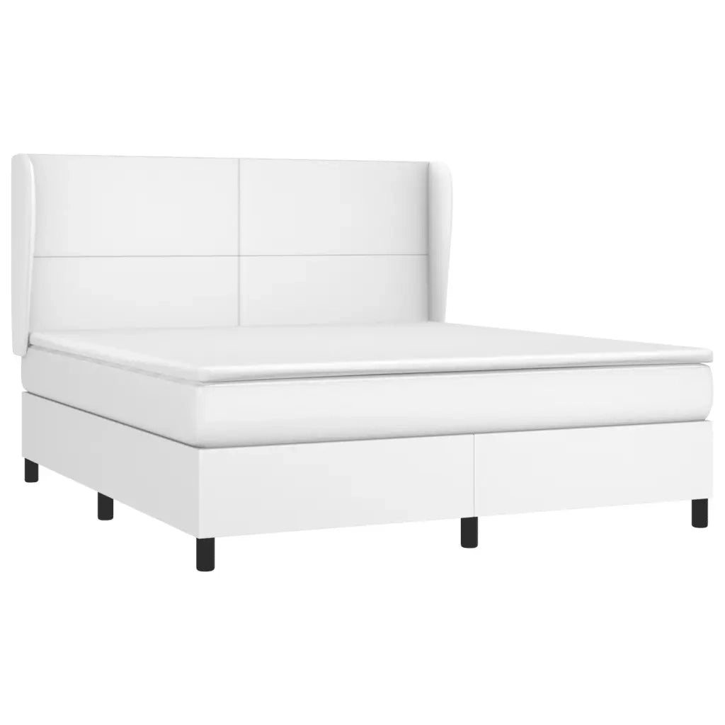 Giroletto a Molle con Materasso Bianco 160x200 cm in Similpelle 3128920