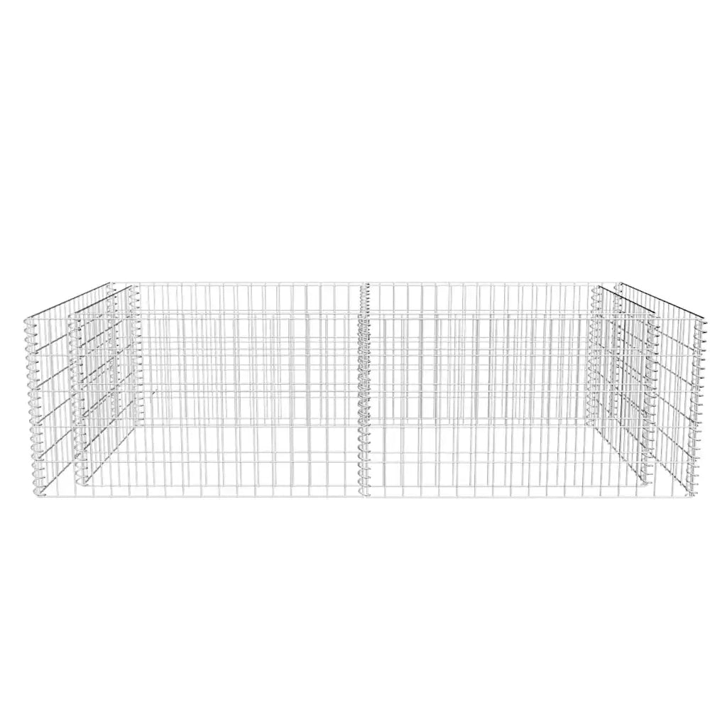 Gabbione Fioriera in Acciaio Zincato 180x90x50 cm 141624