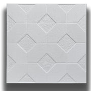 10 o 20mq (40 oppure 80 pezzi) di pannello decorativo a soffitto in polistirene compatto 50x50cm (spess. 1cm) LAGOS - Pacco da 20 metri quadrati