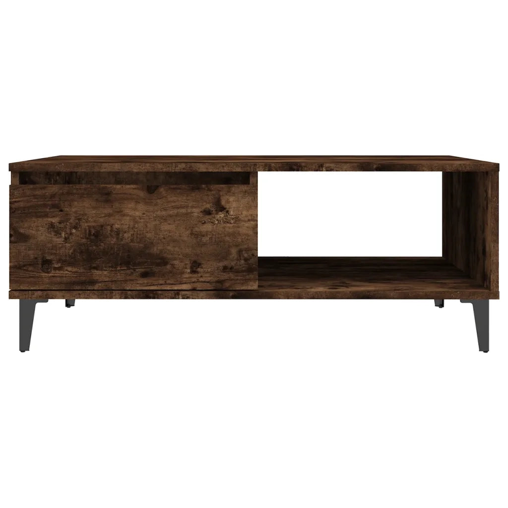 Tavolino da Salotto-Tavolino da soggiorno-Tavolo Rovere Fumo 90x60x35 cm in Truciolato
