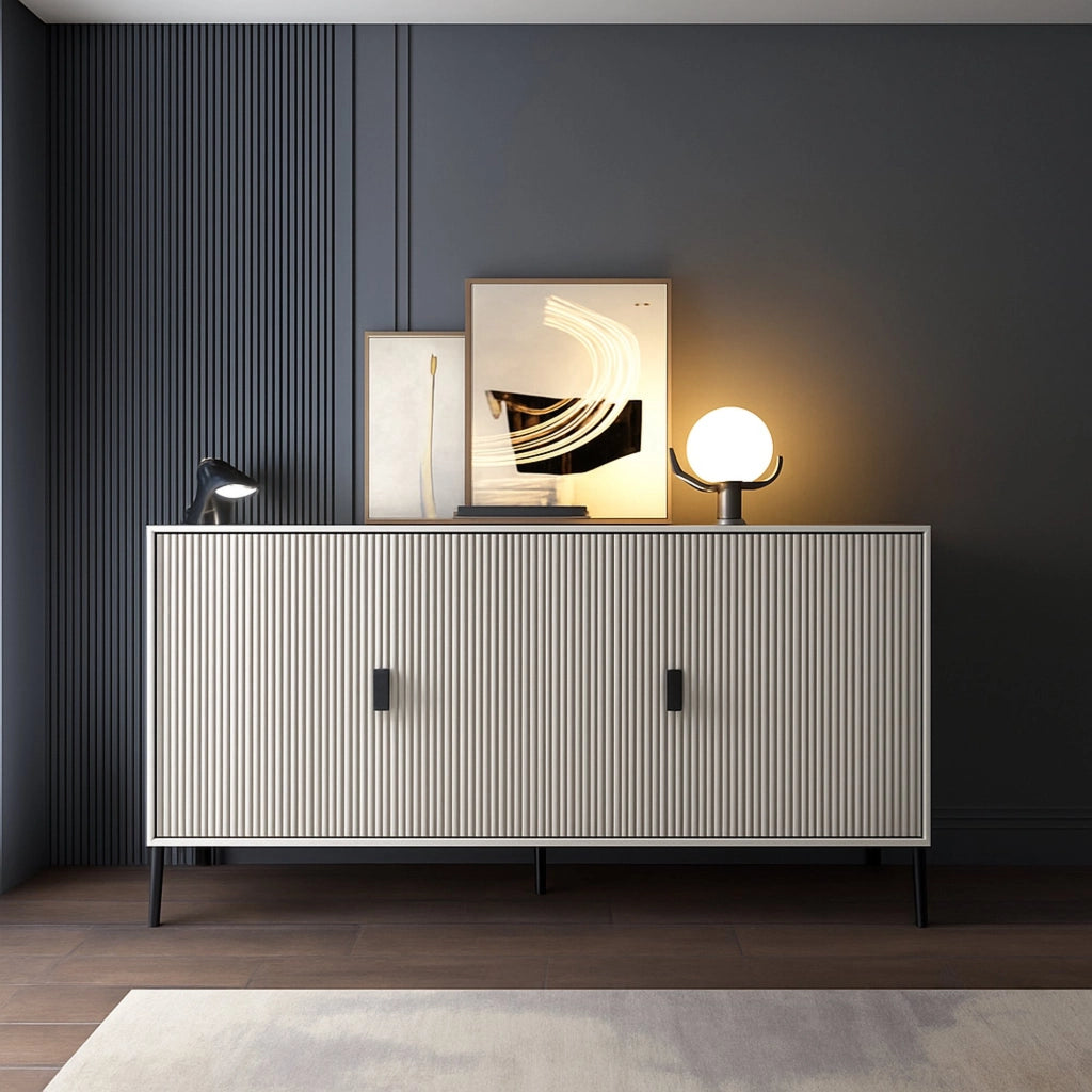Madia Parenti, Credenza Cassetti, 203x49x83h cm Beige