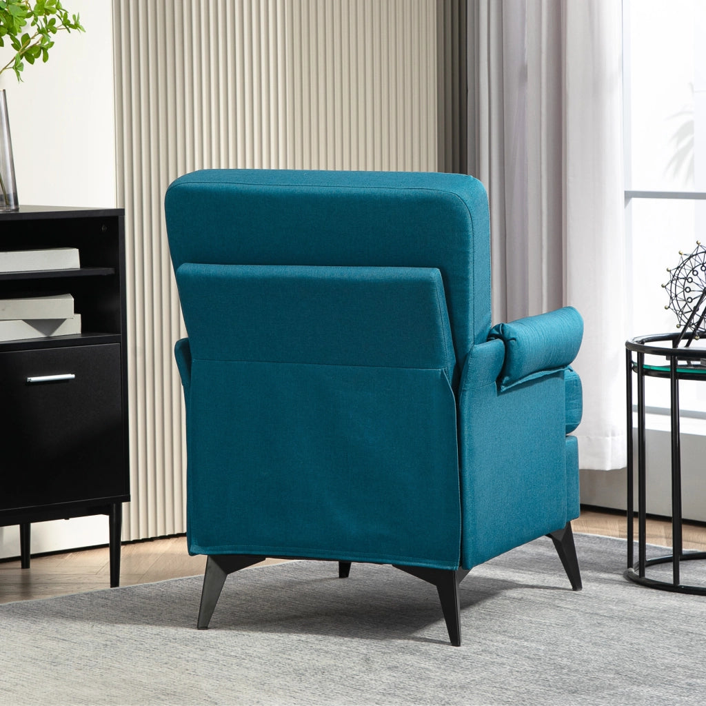 Poltrona Relax in Tessuto Verde con Braccioli ¨C Zephmum ¨C 70x73x83 cm