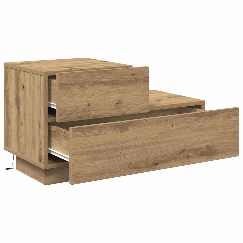 Comodino | Armadio da Notte | Mobiletto da notte Rovere artigianale 70 x 36 x 40,5 cm