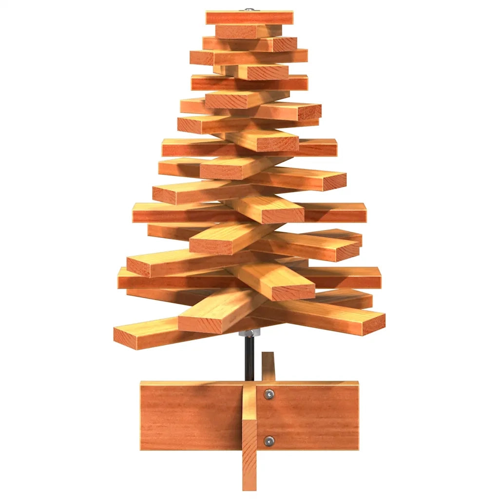 Albero di Natale-Albero Natalizio-Decorazioni natalizie Marrone Cera 60 cm in Legno Massello di Pino 504171