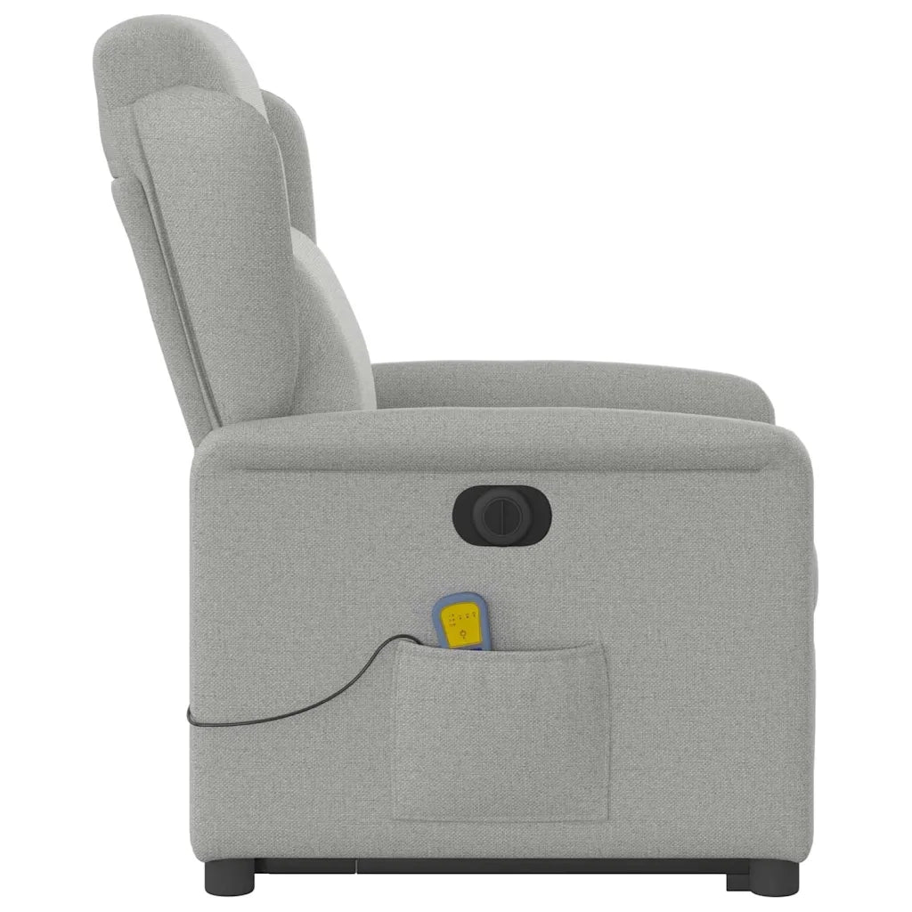 Poltrona Alzapersona Massaggi Elettrica Grigio Nuvola Tessuto 3303173