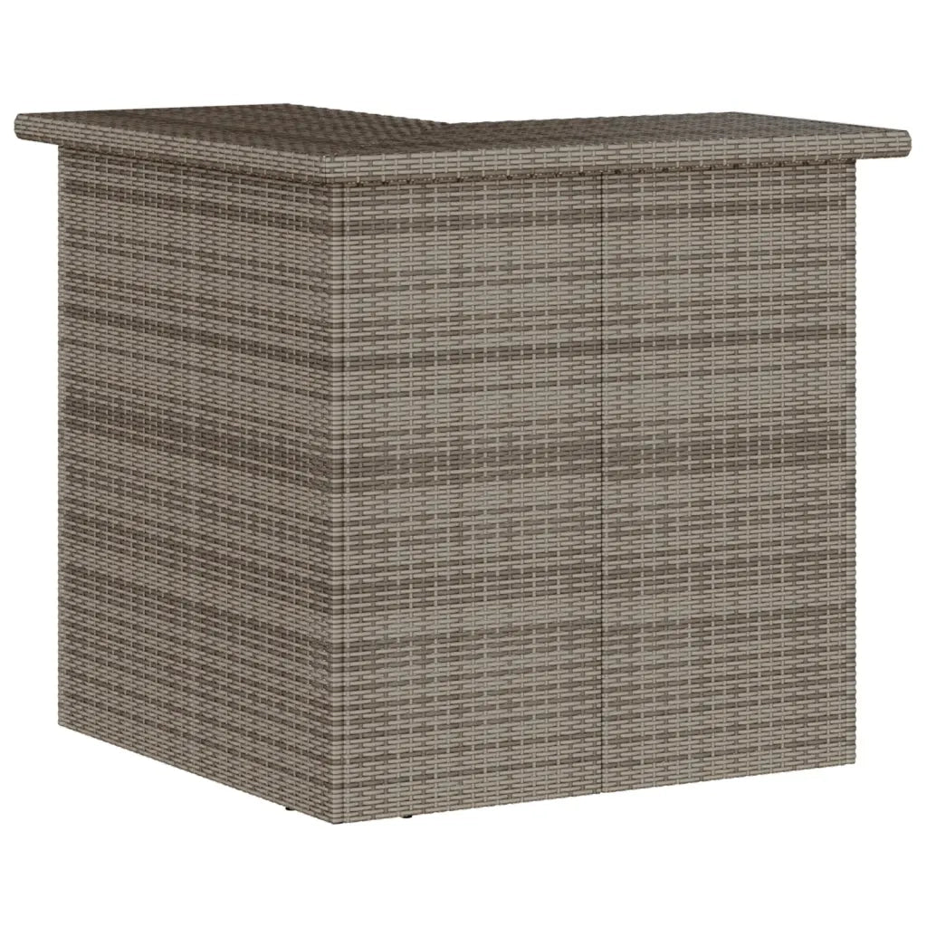 Set Bar da Giardino 5 pz con Cuscini in Polyrattan Grigio