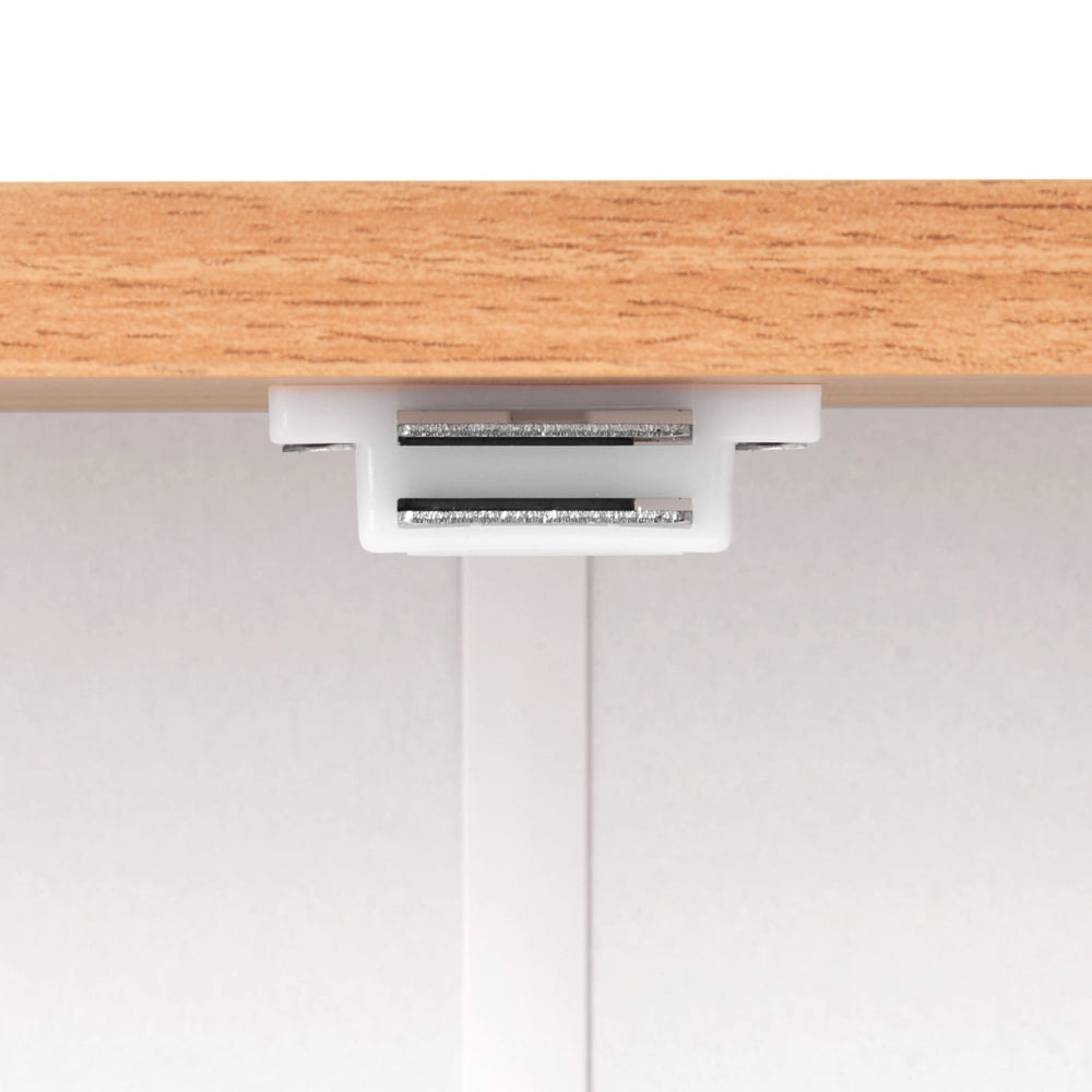 Armadietto a muro con specchio da bagno MDF Bianco 17 x 60 cm stile scandinavo