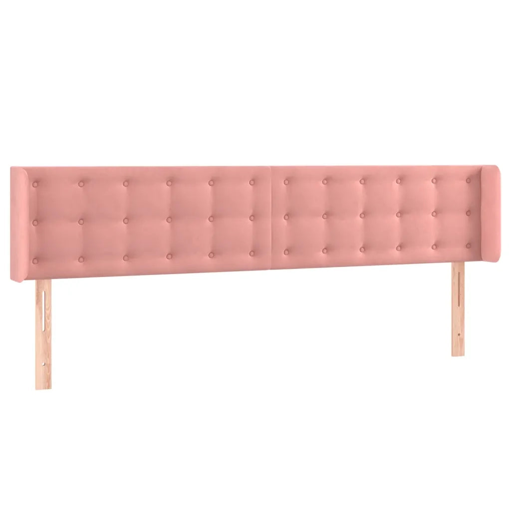Testiera | Testata a LED Rosa 163x16x78/88 cm in Velluto