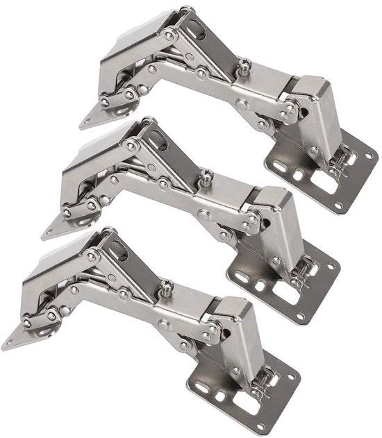 Cerniera porta con chiusura morbida - Cerniera a profilo nascosto - Acciaio freddo - 165/180 gradi - Per spessore porta 12-40 mm - Resistente e resistente agli urti - Cerniera di porta.