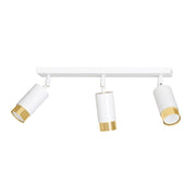 Plafoniera Emibig Hiro 3xGU10 bianco/ottone a barra regolabile