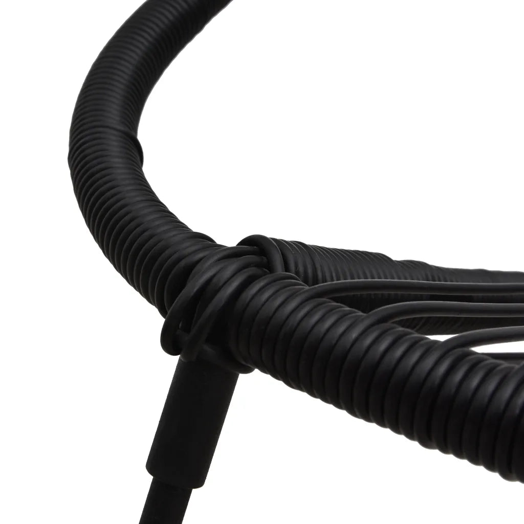 Set da Pranzo da Giardino 3 pz in Rattan PVC Nero cod mxl 35234