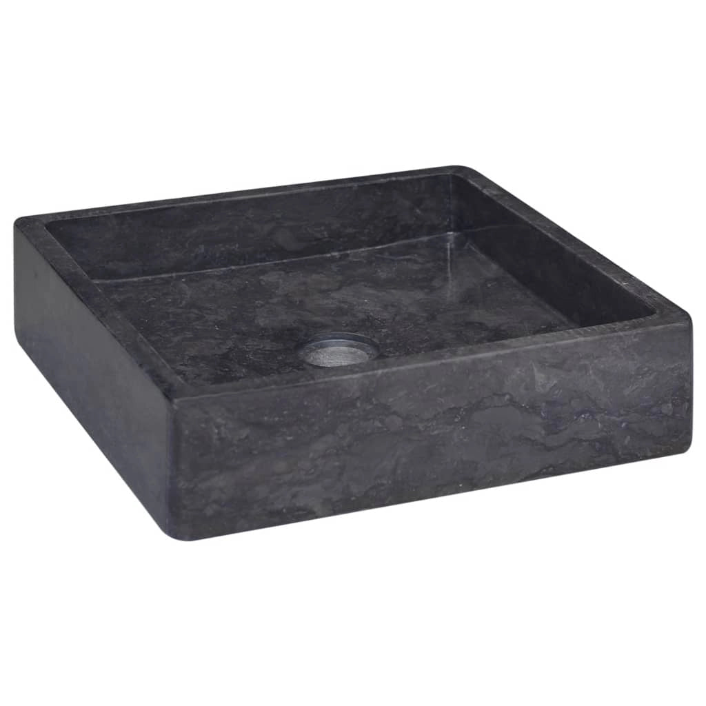 Lavandino da bagno lavabo da appoggio lavabo da WC lavabo da bagno lavabo da interno 40 x 40 cm marmo nero 02_0002813