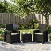 Sedia da giardino reclinabile effetto rattan 2 pcs 8012016