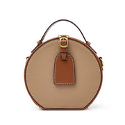 Borsa tote da donna in vera pelle metallizzata marrone
