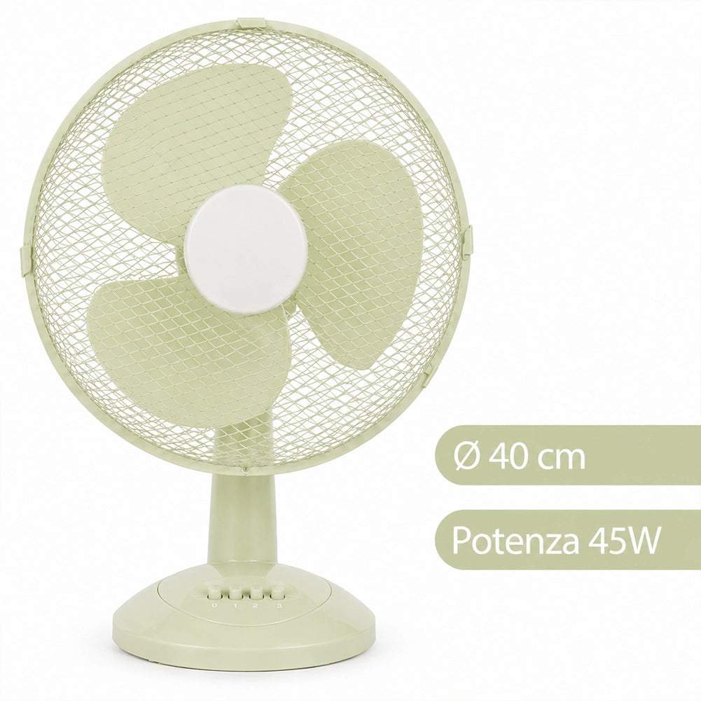 Ventilatore da Tavolo Autoportante SalviaPotenza 45W Diametro 40cm 3 Velocità