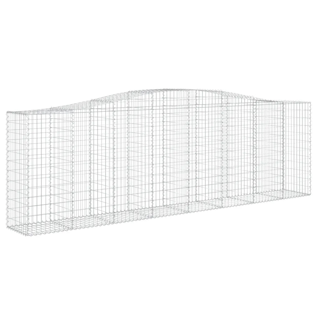 Cesti Gabbioni ad Arco 4 pz 400x50x120/140 cm Ferro Zincato 3145971