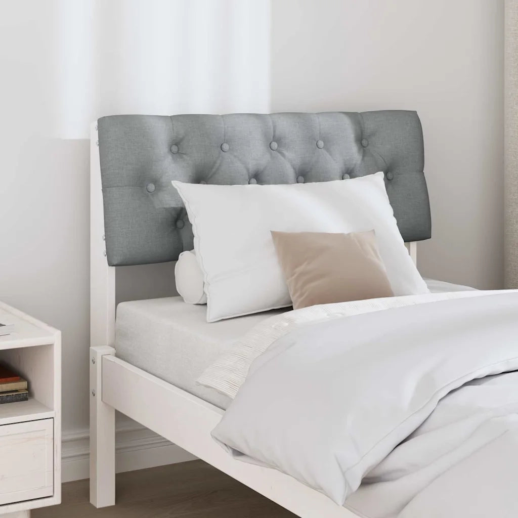 Testiera imbottita Grigio chiaro 80 cm Pino massello 879203