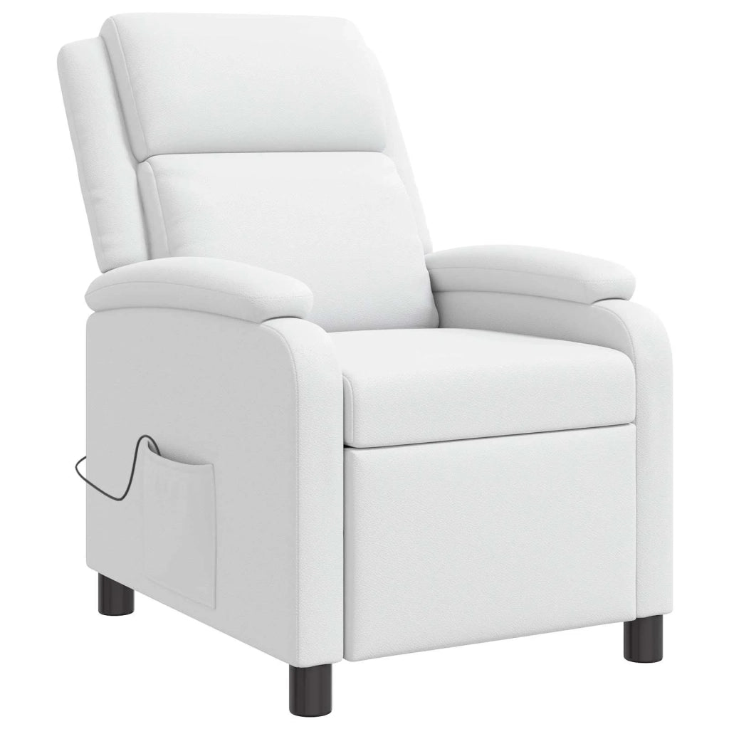 Divano Sedia-Poltrona Massaggiante Bianco Similpelle 807445