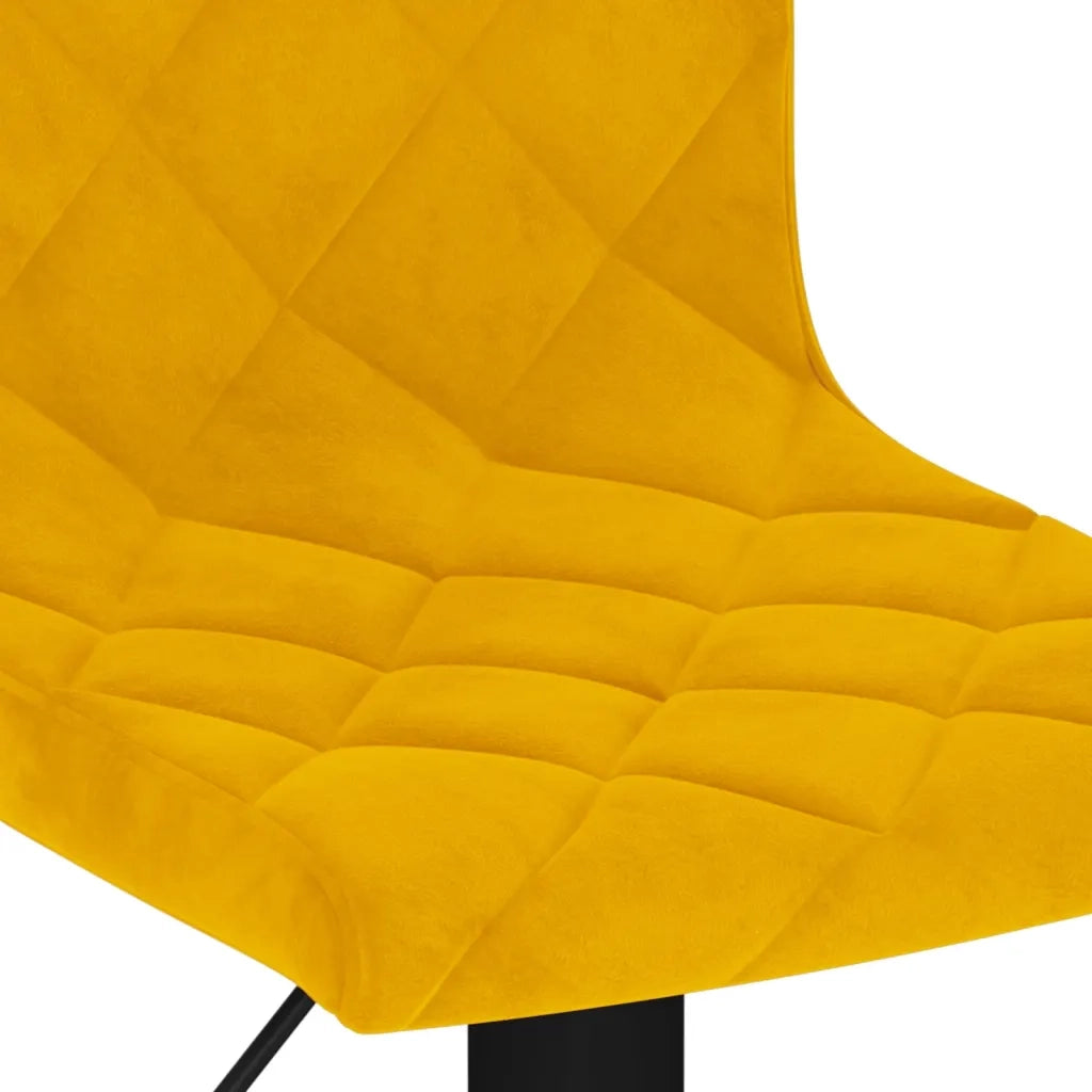 Sgabelli da Bar 2 pz Giallo Senape in Velluto 333738
