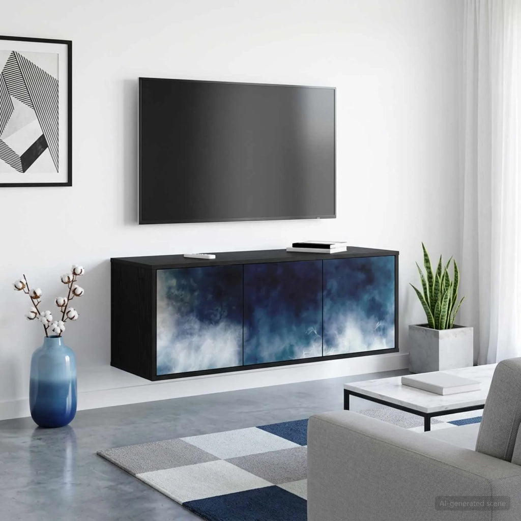 Mobile TV da Parete RAALTE 102 x 33 x 40 cm Rovere Nero 8007156