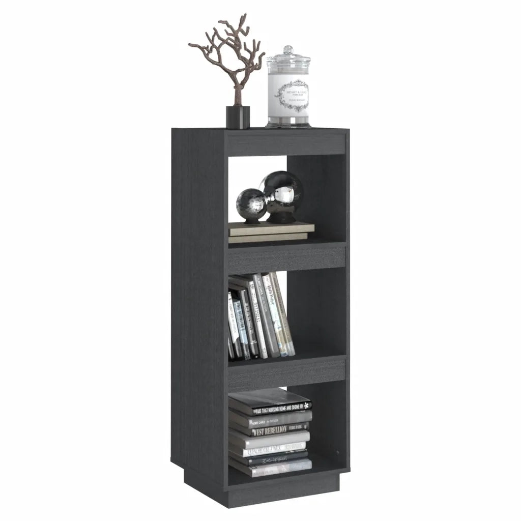 Libreria/Divisorio Grigio 40x35x103cm in Legno Massello di Pino 810846