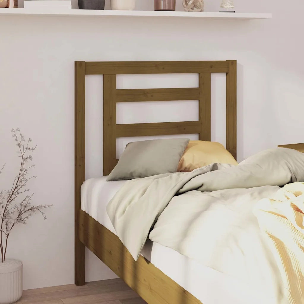 Testiera per Letto ambra 81x4x100 cm in Legno Massello di Pino 818798