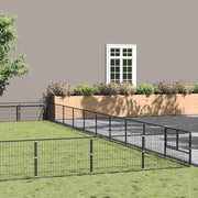 Gabbia per Cani Nera 100 m² in Acciaio 3082197