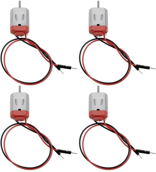Motore Miniatto - 4 Pezzi - 1-6V Tensione - 17000-18000 giri/min - 20x15x25mm - Adatto per Progetti di Hobby - Motore per Hobby
