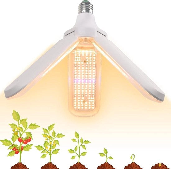 Lampada a LED per la crescita 150W a tutta la gamma spettrale per piante - 180° di fascio - per piante da appartamento - 414 LED - giardino - acquario - orto - serra - coltivazione idroponica