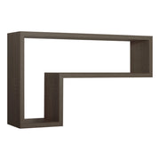 Mensola da Muro Modello LETTERA, Pensile Bagno, Mensola da Parete, Scaffale da Parete, 61x37 p15.5 cm. Finitura  NOCE - MADE IN ITALY