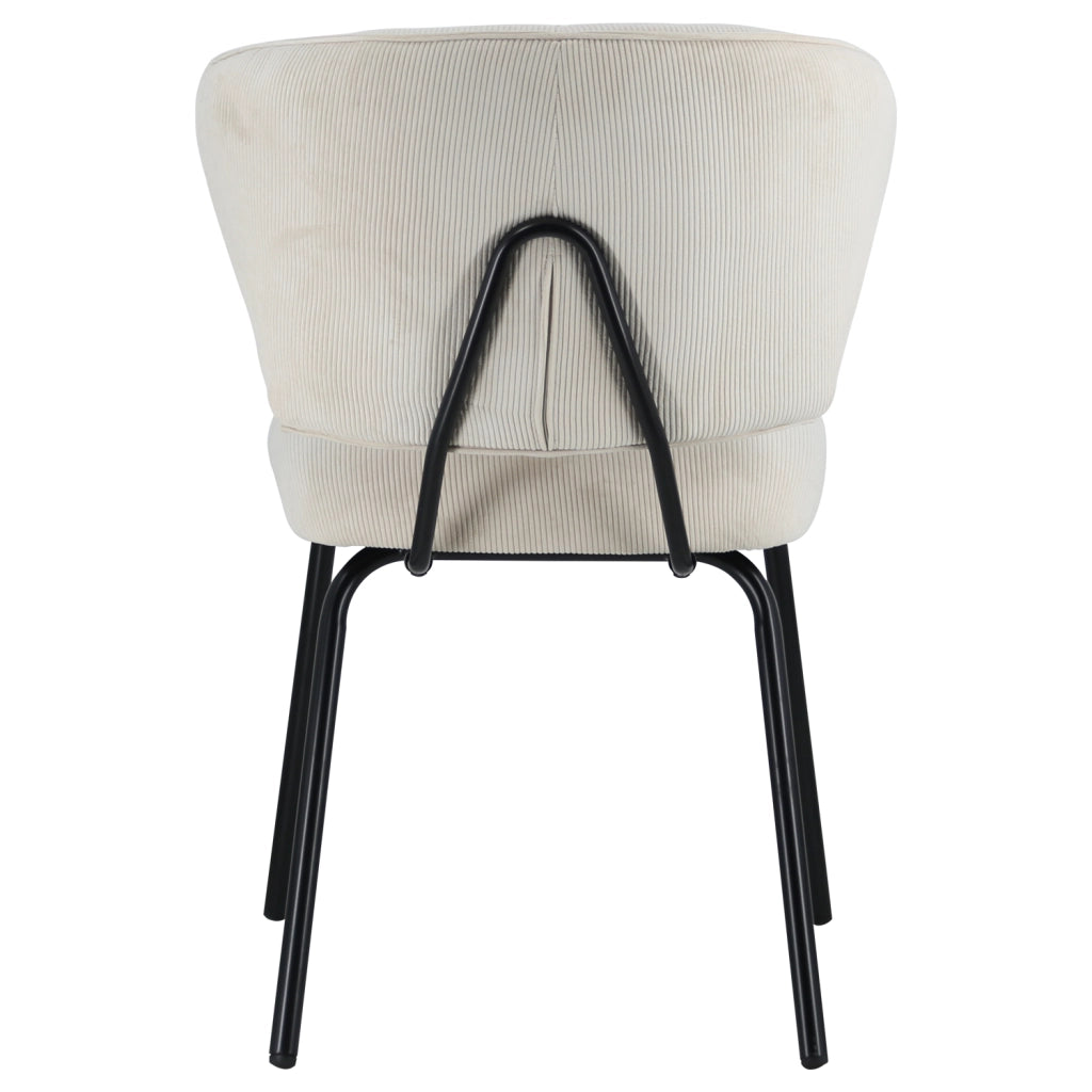 Set di 2 sedie NILSA in velluto a coste beige