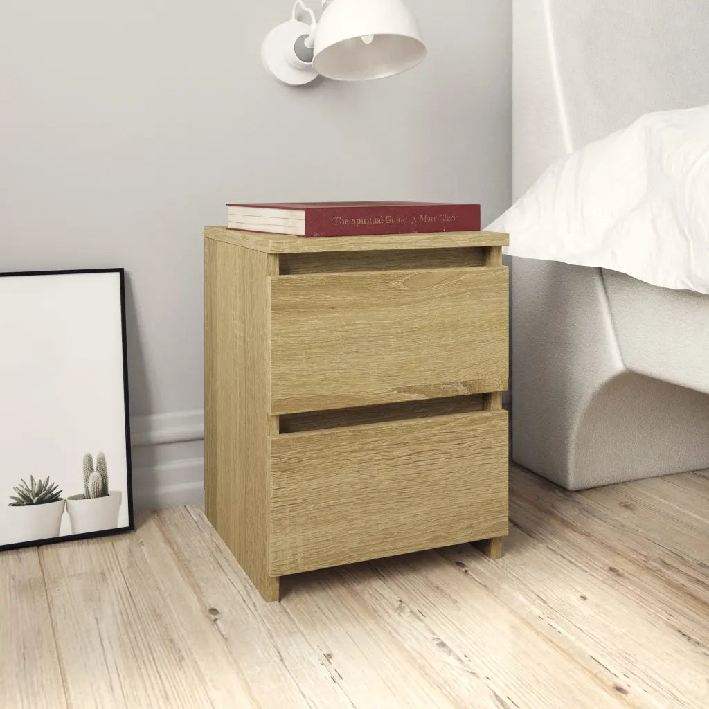 Comodini 2 pz Rovere Sonoma 30x30x40 cm in Legno Multistrato 800520