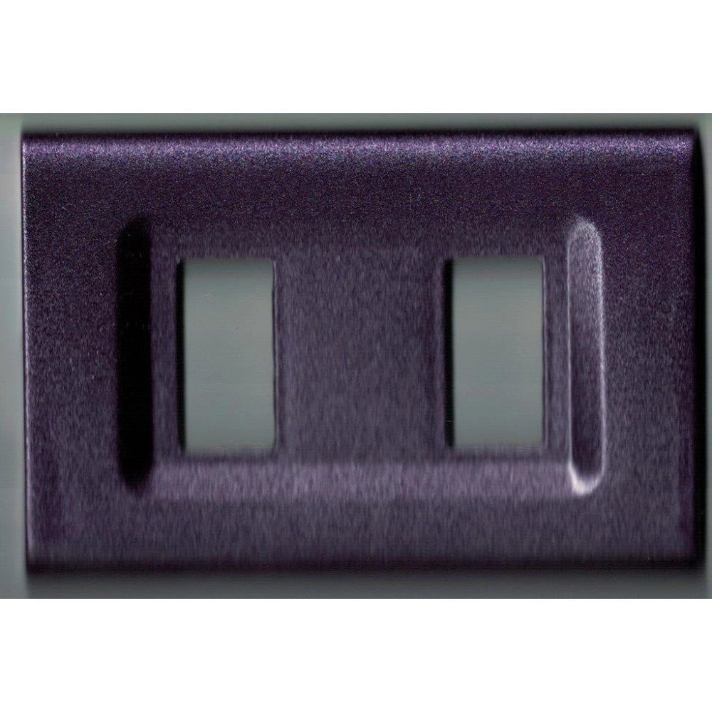 Trade Shop - Placchette Placche In Abs Serie Magic Elite Bticino Compatibili Color Copriprese - Viola Metallizzato -3 Fori     -