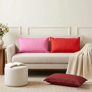 Federa 6 pz HOUTEN Rosso 40 x 80 cm Poliestere 918311