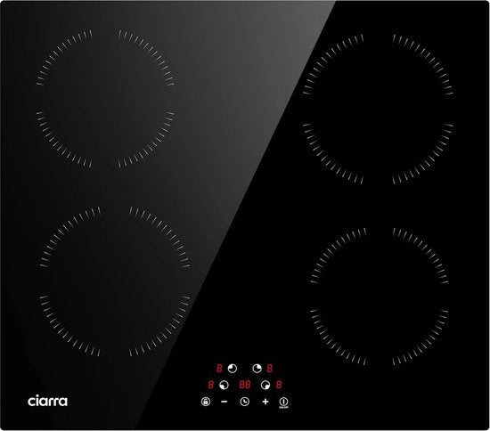 Cottura Induttiva 4 Zone con Pannello Tattile - Efficace nell'Economia dell'Energia, Sicura e Facile da Pulire
