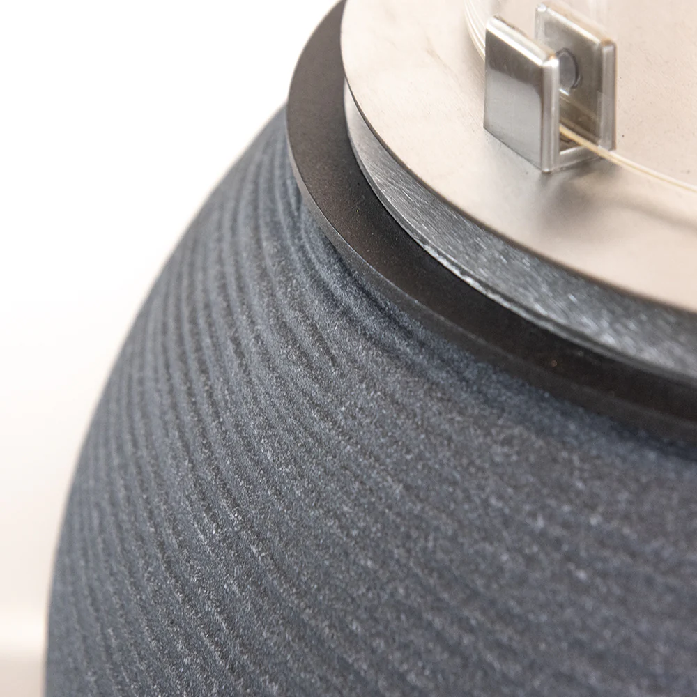 Camino a Bioetanolo Braciere da Pavimento Ø40xh54 cm per Interno ed Esterno Botticelli Ghisa Grigio