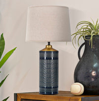 Lampada da Tavolo Graphs dark 30x55x30 cm in Ceramica Multicolor