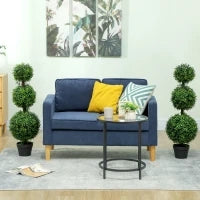 Set di 2 alberi artificiali 101,6 cm 3 boules di bosso topiario pianta finta verde PE con vaso interno ed esterno