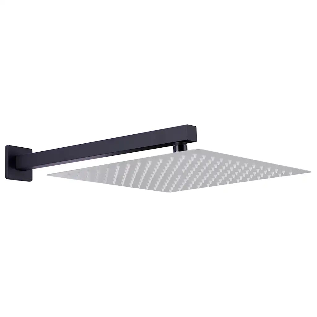 Braccio di Supporto Doccia Quadrato Acciaio 201 Nero 40 cm CFW2161973