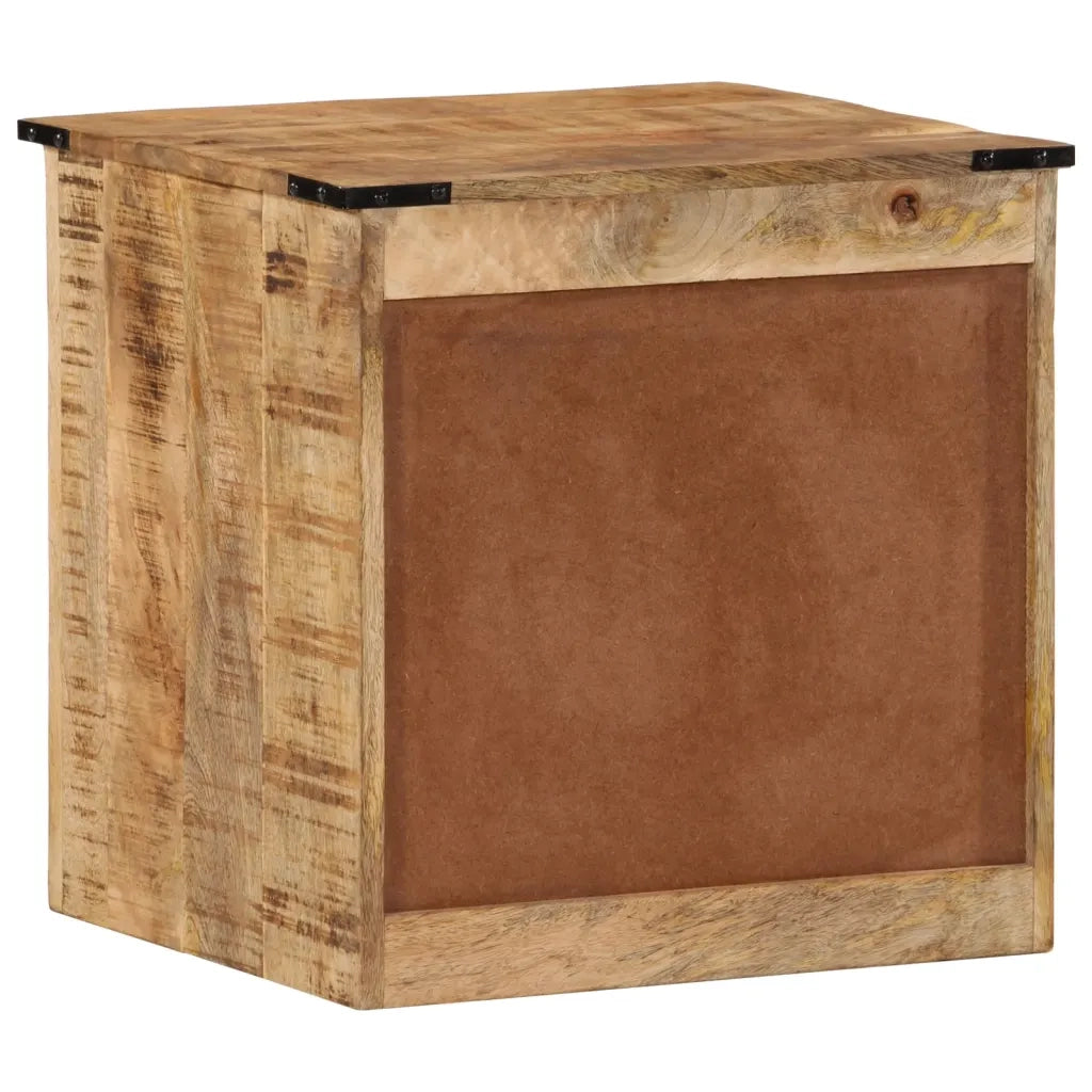 Comodino | Armadio da Notte | Mobiletto da notte 45x40x45 cm in Legno Massello di Mango