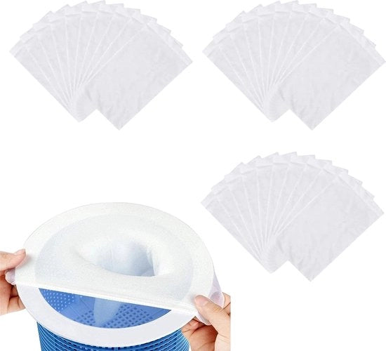 Racchetto per Bagni - Raccoglie foglie e polline - Nero - Filtro per Racchetto - 30 - Adatto per piscine - XL