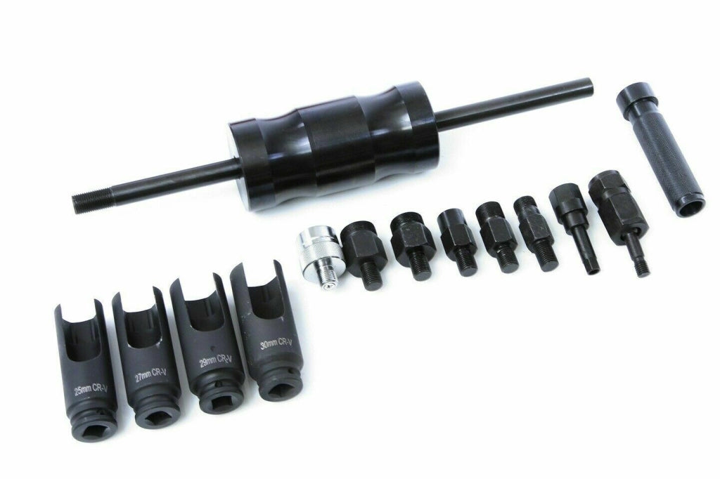 Kit estrattore iniettori motore diesel 14 pz universale con martello scorrevole