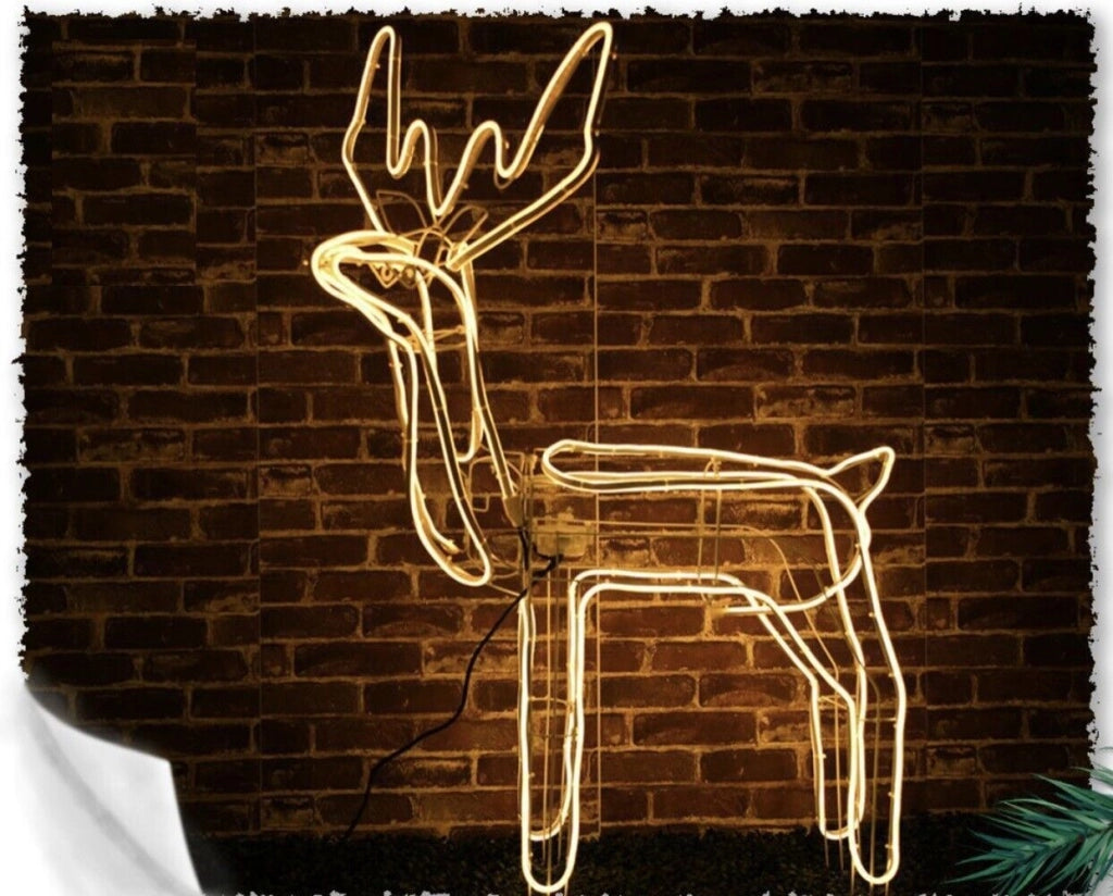 Renna Luminosa con Testa mobile Esterno Giardino Natale Luce Calda Decorazione
