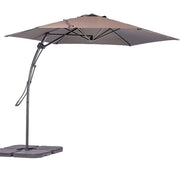 Ombrellone da Giardino Tortora Decentrato 3 x 3 Mt Base a Croce Sistema Air Vent